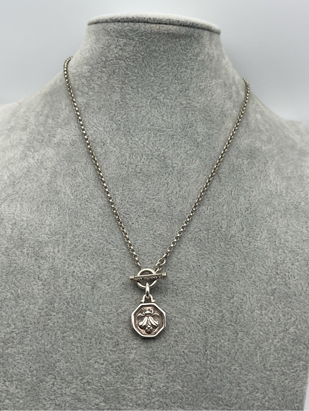 1DAY SALE Rare Reversible Slane and Slane bee necklace 18” sterling silver 925 - Picture 3 of 6